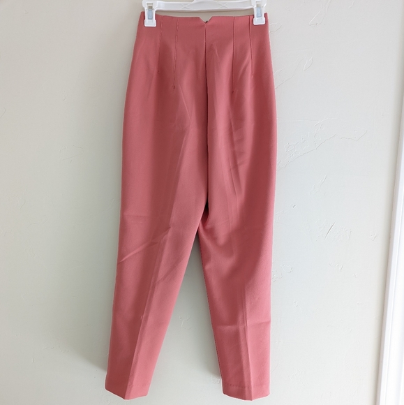 ZARA Women HIGH WAIST PANTS CORAL PINK MARSALA S - Picture 7 of 12